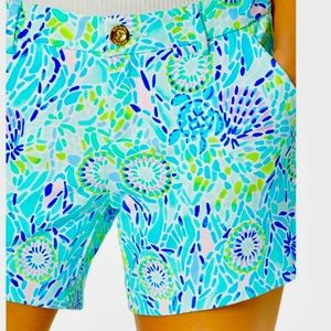 Lilly Pulitzer Callahan Knit Short Blue IBIZA Open Water Size 8 Style#001273